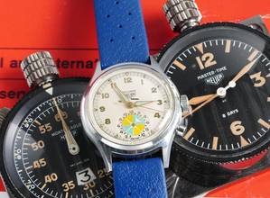 Thumbnail von Heuer MINT AND VERY RARE EARLY 50'S HEUER SOLUNAR TIDE WATCH