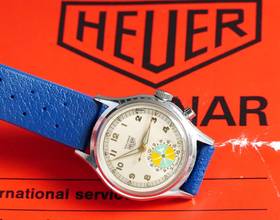 Thumbnail von Heuer MINT AND VERY RARE EARLY 50'S HEUER SOLUNAR TIDE WATCH