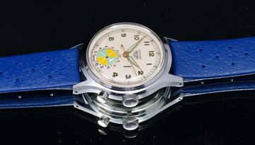 Thumbnail von Heuer MINT AND VERY RARE EARLY 50'S HEUER SOLUNAR TIDE WATCH