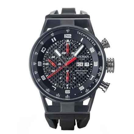  Locman Montecristo Italy Herrenuhr Limited Edition Montecristo Chrono Automatik schwarz aus Titanium / Stahl und PVD beschichtet Ref. 0516K09S 