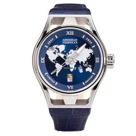  Locman Montecristo Italy Herrenuhr LIMITED EDITION Montecristo Amerigo Vespucci OISA 1937 Handaufzug aus Titanium / Stahl Ref. 0535A02S 