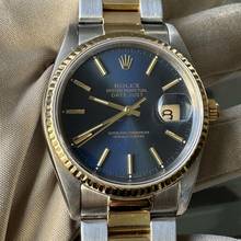 Thumbnail von Rolex Datejust 36 16233 blue soleil dial Full Set TOP Condition