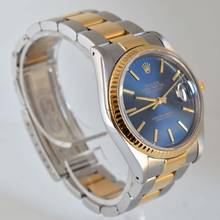 Thumbnail von Rolex Datejust 36 16233 blue soleil dial Full Set TOP Condition
