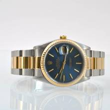 Thumbnail von Rolex Datejust 36 16233 blue soleil dial Full Set TOP Condition