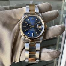 Thumbnail von Rolex Datejust 36 16233 blue soleil dial Full Set TOP Condition
