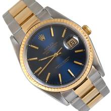 Thumbnail von Rolex Datejust 36 16233 blue soleil dial Full Set TOP Condition