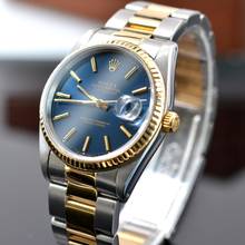 Thumbnail von Rolex Datejust 36 16233 blue soleil dial Full Set TOP Condition