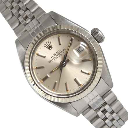  Rolex Oyster Perpetual Lady Date 6917 Ladies 26MM Soleil silver dial 1975 