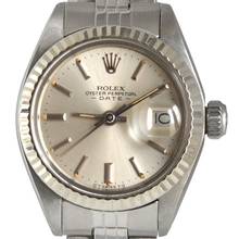 Thumbnail von Rolex Oyster Perpetual Lady Date 6917 Ladies 26MM Soleil silver dial 1975