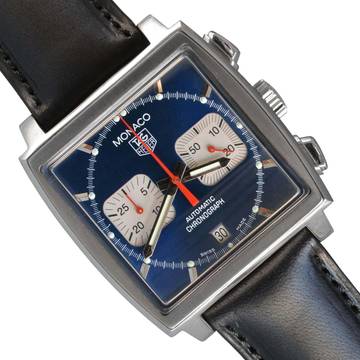 TAG Heuer Monaco chronograph CW2113 Steve McQueen blue dial Full Set
