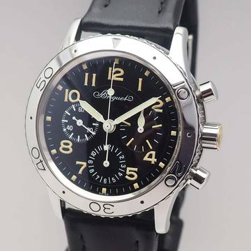 Breguet Type XX - XXI - XXII Chronograph Aeronaval 3800 Stahl/Leder