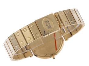 Thumbnail von Cartier Santos Ronde GM Großes Modell Ref.8191 1982 Box&Beschreibung wie Neu Vintage Santos Ronde GM Großes Modell 18kt Gelbgold 107g