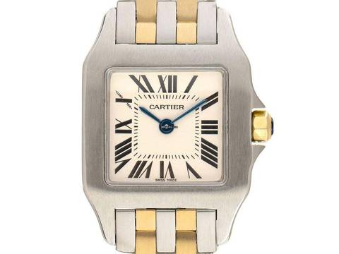 Cartier Santos Demoiselle Lady Ref.2698 2009 Full Set sehr gut Vintage Santos Demoiselle Lady Two Tone