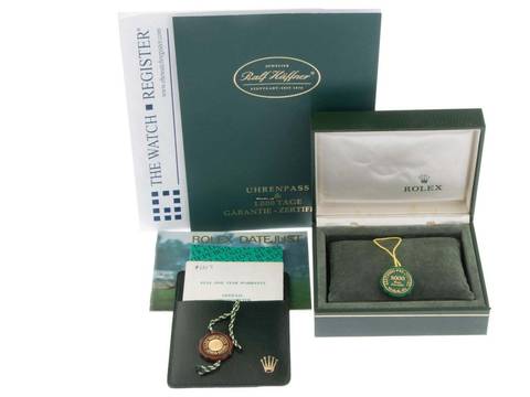 Rolex Lady-Datejust Diamanten Ref.69174 1992 LC 100 Box&Beschreibung sehr gut Vintage Datejust Lady Diamanten open 6/9