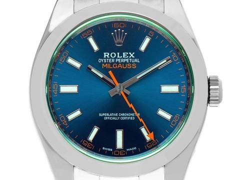 Rolex Milgauss Elektroblau Ref.116400GV 2015 Box&Beschreibung wie Neu Vintage Milgauss