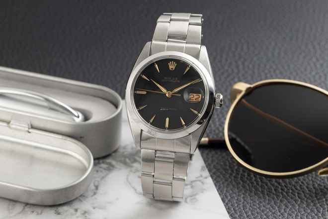  Rolex Oysterdate Precision Handaufzug Edelstahl Herrenuhr Ref. 6694 Klassiker 