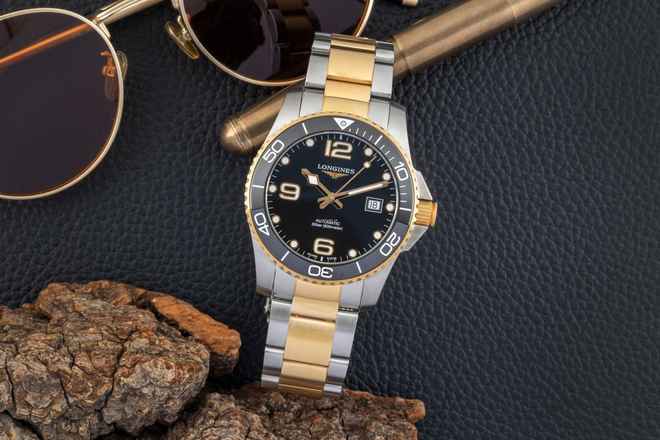  Longines HydroConquest Hydro Conquest Stahl / PVD Automatik Herrenuhr Ref. L3.781.3.56.7 B&P 