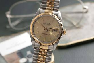 Thumbnail von Rolex Datejust 36 Oyster Perpetual Stahl Gold Automatik Ref 16013 Papiere 1985