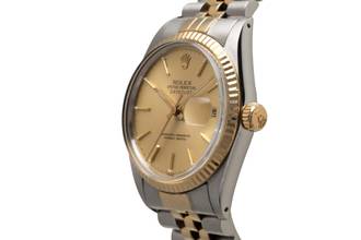 Thumbnail von Rolex Datejust 36 Oyster Perpetual Stahl Gold Automatik Ref 16013 Papiere 1985