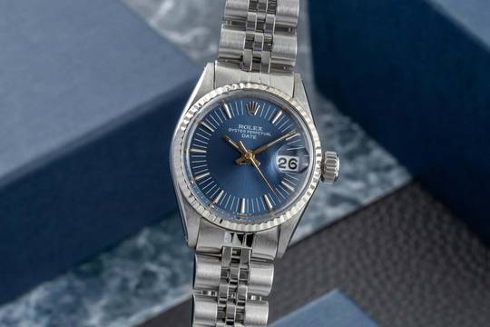  Rolex Oyster Perpetual Lady Date Stahl / Weissgold Automatik Damenuhr Ref. 6517 Vintage 