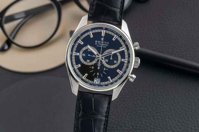  Zenith El Primero 36'000 VpH Chronograph Stahl Automatik Herren Ref 03.2040.400/21.C496 Box 