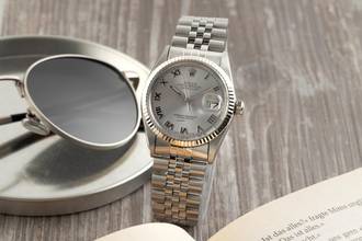 Thumbnail von Rolex Datejust 36 Stahl / Weissgold Silver Dial Automatik Herrenuhr Ref. 16014