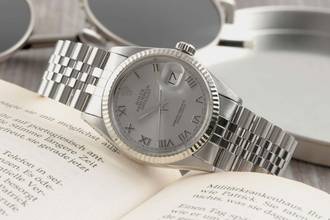 Thumbnail von Rolex Datejust 36 Stahl / Weissgold Silver Dial Automatik Herrenuhr Ref. 16014