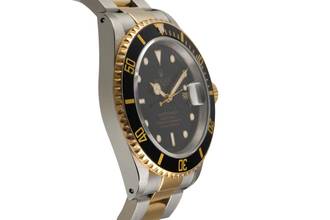 Thumbnail von Rolex Submariner Date Stahl / Gold Herrenuhr Black Dial Ref. 16613 Papiere 1997