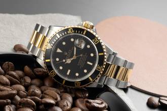 Thumbnail von Rolex Submariner Date Stahl / Gold Herrenuhr Black Dial Ref. 16613 Papiere 1997