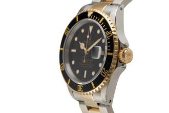 Thumbnail von Rolex Submariner Date Stahl / Gold Herrenuhr Black Dial Ref. 16613 Papiere 1997