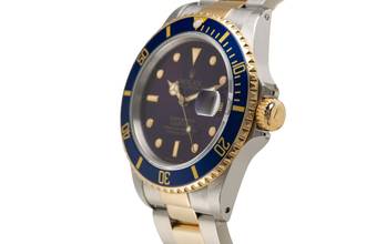 Thumbnail von Rolex Submariner Date Stahl / Gold Automatik Herrenuhr Blue Dial Ref. 16803