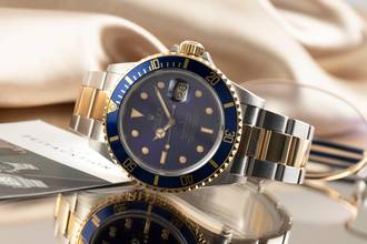 Thumbnail von Rolex Submariner Date Stahl / Gold Automatik Herrenuhr Blue Dial Ref. 16803