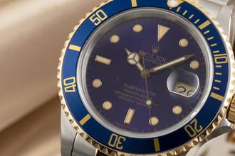 Thumbnail von Rolex Submariner Date Stahl / Gold Automatik Herrenuhr Blue Dial Ref. 16803