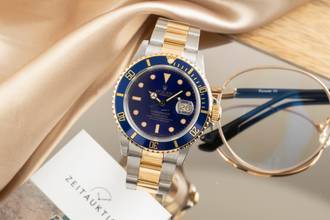 Thumbnail von Rolex Submariner Date Stahl / Gold Automatik Herrenuhr Blue Dial Ref. 16803