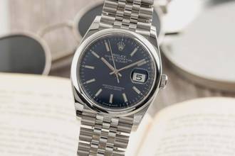 Thumbnail von Rolex Datejust 36 Blue Dial Oyster Stahl Automatik Ref. 126200 B&P 2019