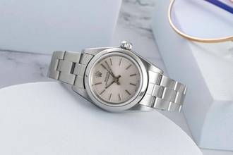 Thumbnail von Rolex Oyster Perpetual Silver Dial Edelstahl Automatik Damen Ref. 76080 Y-Serie