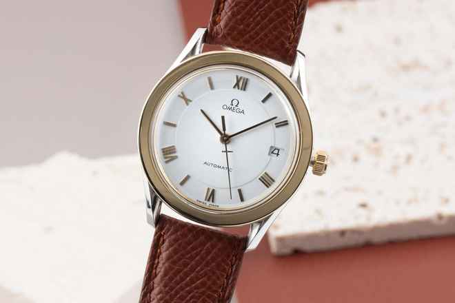  Omega Speedmaster Classic Stahl/Gold Automatik Herrenuhr Ref. 166.0285 366.0885 