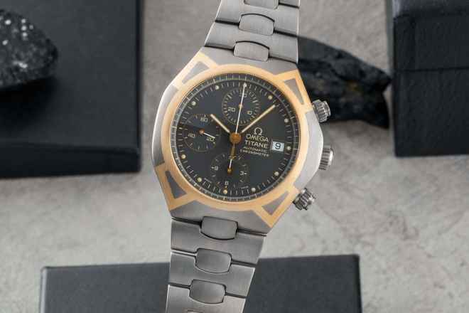  Omega Seamaster Polaris Chronograph Titan / Gold Automatik Ref. 5890.40.00 