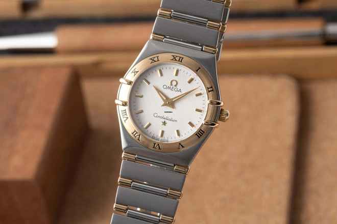  Omega Constellation Ladies Honeycomb Dial Stahl / Gold Quarz Damenuhr Ref. 1262.30.00 