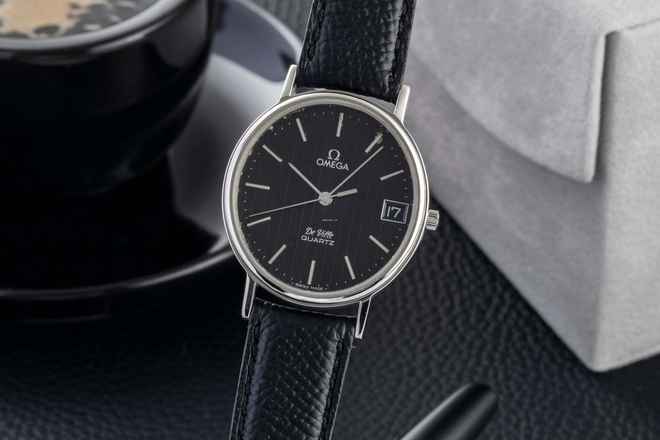  Omega De Ville Stahl Quarz Damenuhr Ref. 192.0057 Vintage Klassiker 