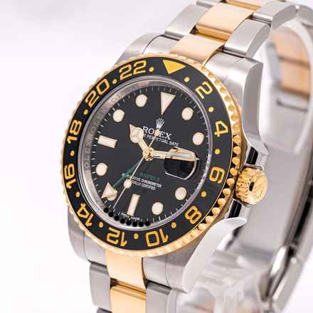  Rolex GMT-Master II Steel Gold – 116713LN – like NEW – 01/2015 Full Set 