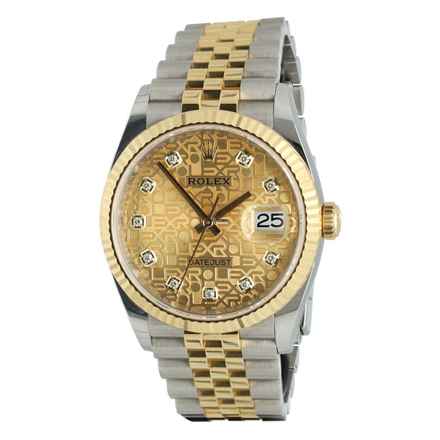  Rolex Datejust 36 Ref.126233 Full Set Gold/Diamond dial 