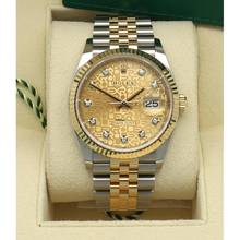Thumbnail von Rolex Datejust 36 Ref.126233 Full Set Gold/Diamond dial