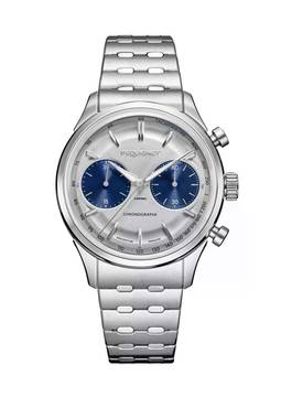 Pequignet Royale Paris Chrono silver blue counter optional with red counter