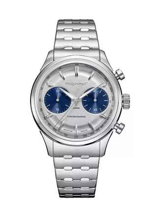 Pequignet Royale Paris Chrono Silber Blau Zählwerk optional mit rotem Zählwerk