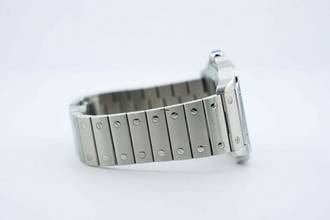 Thumbnail von Cartier Santos Large - Mavi Kadran - Ekstra Mavi Deri Kayış - Neredeyse Yeni - WSSA0071 2025