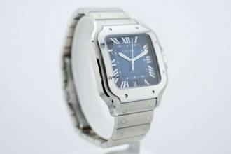 Thumbnail von Cartier Santos Large - Mavi Kadran - Ekstra Mavi Deri Kayış - Neredeyse Yeni - WSSA0071 2025