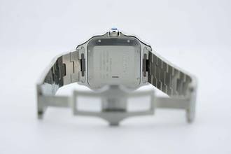 Thumbnail von Cartier Santos Large - Mavi Kadran - Ekstra Mavi Deri Kayış - Neredeyse Yeni - WSSA0071 2025