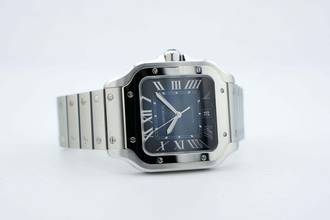 Thumbnail von Cartier Santos Large - Mavi Kadran - Ekstra Mavi Deri Kayış - Neredeyse Yeni - WSSA0071 2025