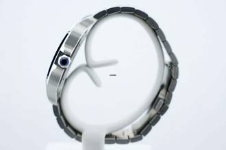 Thumbnail von Cartier Santos Large - Blaues Zifferblatt - Zusätzlicher blauer Lederarmband - Wie neu - WSSA0071 2025